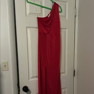 Elegant pink One-Shoulder Dress